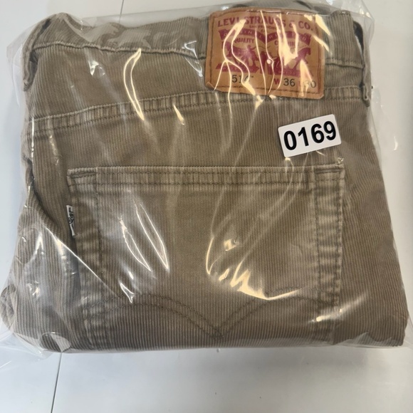 Levis Jeans Mens 36 Tan Corduroy Straight Mid Rise - Picture 12 of 12
